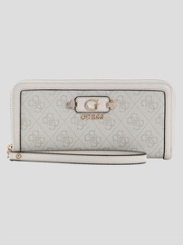 GUESS ארנק Guess Lindsey Slg Large Zip Around נשים - גס - Beige