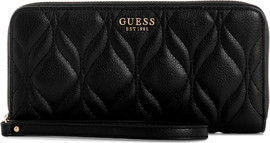GUESS ארנק Guess Maxine Slg Large Zip Around נשים - גס - Black