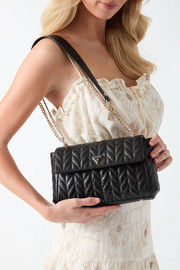 GUESS תיק Guess Stacey Convertible Xbody Flap נשים - גס - Black
