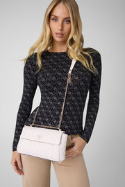GUESS תיק Guess Stacey Convertible Xbody Flap נשים - גס - Beige