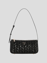 GUESS תיק Guess Stacey Mini Shoulder Bag נשים - גס - Black