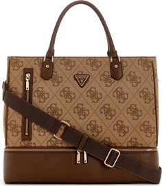 GUESS תיק Guess Berta Zip Bottom Tote נשים - גס - Brown