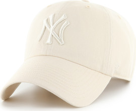 47 brand כובע מצחייה רך שמנת NY