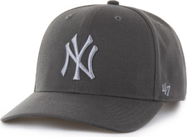 47 brand MVP DP NY  כובע עם מצחייה שטוחה צבע אפור גרפיט