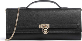 MICHAEL KORS תיק מייקל קורס Hamilton Moderne Medium Leather Convertible Clutch נשים - מייקל קורס - Black