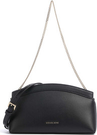 MICHAEL KORS תיק מייקל קורס Athena Small Leather Convertible Clutch נשים - מייקל קורס - Black