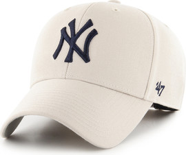 47 brand כובע מצחייה  מובנה מכותנה צבע שמנת NY Yankees