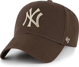 47 brand כובע מצחייה  מובנה מכותנה NY Yankees צבע חום