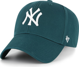 47 brand כובע מצחייה מובנה מכותנה צבע ירוק טורכיז NY Yankees
