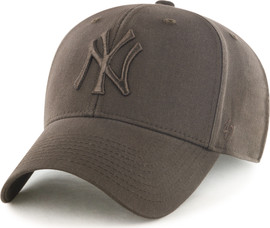 47 brand כובע מצחייה מובנה  בצבע חום מכותנה NY Yankees