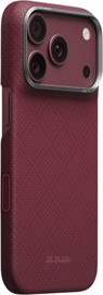 PITAKA PITAKA Argyle Burgundy Edge Case for iPhone 18 Pro - מגן סיב ארמיד פרימיום אדג' לאייפון 18 פרו