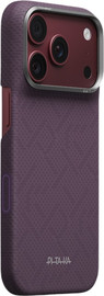PITAKA PITAKA PTK Weaving Charoite Purple Edge Case for iPhone 18 Pro - מגן סיב ארמיד פרימיום אדג' לאייפון 18 פרו