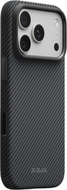 PITAKA PITAKA Classic Black-Grey Twill Summa Case for iPhone 18 Pro - מגן סיב ארמיד פרימיום סאמה לאייפון 18 פרו