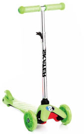 Skater קורקינט עם אורות בגלגלים וכידון מתכוונן ל-3 מצבי גובה Cool SCOOTER - ירוק