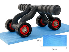 ATX FITNESS גלגל בטן משולב PUSH-UP עם 4 גלגלים
