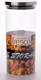 Fresco צנצנת זכוכית יאנה עם מכסה נירוסטה 1.3 ליטר