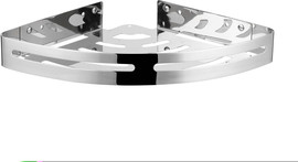 Aquila מדף פינתי בהדבקה Set & Stick כסוף