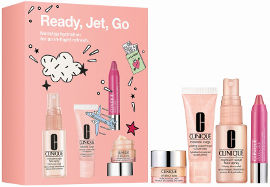 CLINIQUE READY JET GO סט קרם עיניים + שפתון עשיר + תכשיר לחות חדשני + ספריי לחות
