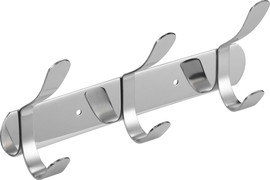 Aquila קולב מגבות 3 ווים Set & Stick עגול כסוף