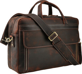 Camel Mountain תיק עסקים The Glide Pro 20L למחשב 17 אינץ' מעור אמיתי מבית כאמל מאונטין - Dark Brown (17) אינץ