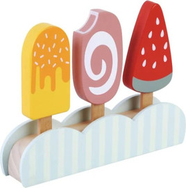 Pit Toys מעמד גלידות צבעוני מעץ