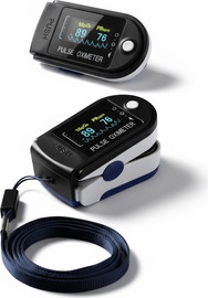 Cosmotrade מד סיטורציה רפואי מקצועי SpO2 + Pulse Oximeter — מד חמצן בדם ודופק נייד לבית, ספורט ושימוש אישי כולל 2 סוללות