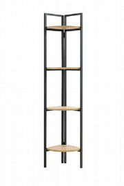 Tudo Design כוננית פינתית מעוצבת עשויה מתכת בשילוב עץ דגם עדה
