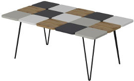 Tudo Design שולחן סלון בעיצוב פסיפס עם רגלי ברזל יצוק דגם LEAF