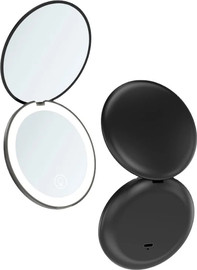 Medical Beauty מראת איפור ניידת נטענת לטיולים ונסיעות עם תאורת לד