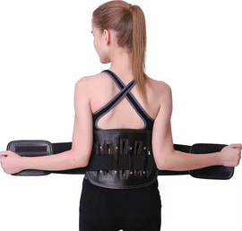 Medical Beauty HeatMag חגורת תמיכה לגב תחתון עם חימום עצמי ורצועות מגנטיות