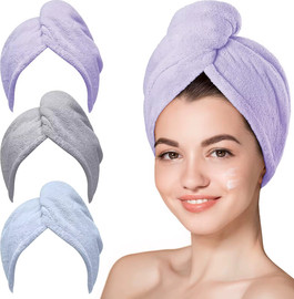 Medical Beauty HairCap סט 3 מגבות מיקרופייבר לשיער