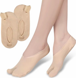 Medical Beauty גרבי בד עם מפריד בוהן מסיליקון SoftShape