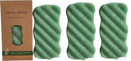 Medical Beauty GreenKonjac – מארז 3 יחידות ספוג קונג’אק טבעי לניקוי הפנים והגוף
