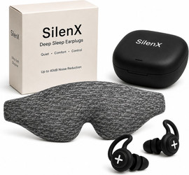 Medical Beauty ערכת שינה – SilenX Deep Sleep Kit עם מסכת שינה תלת־ממדית וזוג אטמי אוזניים