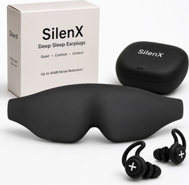 Medical Beauty ערכת שינה – SilenX Deep Sleep Kit עם מסכת שינה תלת־ממדית וזוג אטמי אוזניים