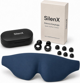 Medical Beauty SilenX Silence Premium Sleep Kit – ערכת שינה עם אטמי אוזניים ומסכת שינה