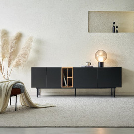 Twins design מזנון מעוצב דגם דטרויט ברוחב 160 ס"מ בצבע שחור מבית TWINS DESIGN