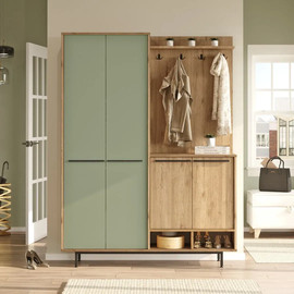 Twins design ארון כניסה או לחדר השינה במגוון צבעים לבחירה דגם אואזיס