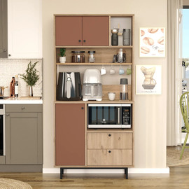Twins design ארון שירות למטבח /למשרד בצבע חום משולב עץ דגם אליענה מבית Twins Design