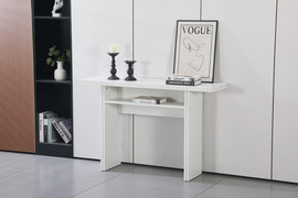 Twins design קונסולה נפתחת לשולחן מודולרי בעיצוב חכם דגם sephora בצבע לבן מבית Twins Design