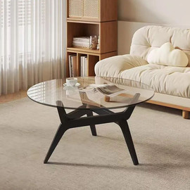 Twins design שולחן סלון מעץ בשילוב זכוכית במגוון בצבע שחור דגם פרל מבית Twins Design