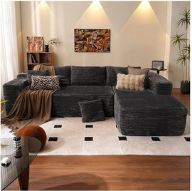 Twins design ספת רביצה פינתית בצבע אפור דגם קסם מבית Twins Design צד ימין