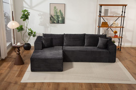 Twins design ספת רביצה פינתית בצבע אפור דגם קסם מבית Twins Design צד שמאל