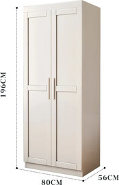Twins design ארון בגדים שתי דלתות איכותי ומרענן בצבע לבן דגם לביא מבית Twins Design