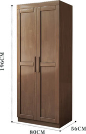 Twins design ארון בגדים שתי דלתות איכותי ומרענן דגם לביא בצבע אגוז מבית Twins Design