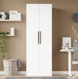 Twins design ארון בגדים 2 דלתות בצבע לבן ברוחב 60 ס"מ דגם אוהד מבית Twins Design