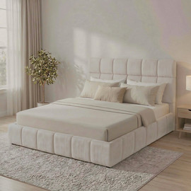 In Style מיטה וחצי מרופדת בגוון שמנת LIN