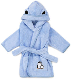 Little Penguin חלוק רחצה לילדים - כחול