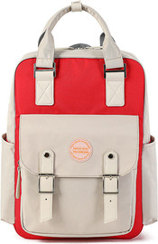 Camel Mountain תיק גב Typhoonix Max 10L למחשב 14 אינץ' עמיד במים מבית כאמל מאונטין - אדום/בז'- אבזמים