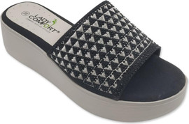 Lady Comfort כפכף פלטפורמה לנשים בצבע שחור מבית  LADY COMFORT